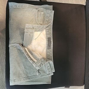 Topshop High Waisted Straight Jeans  Clean Hem in light blue/gray size W25 L30